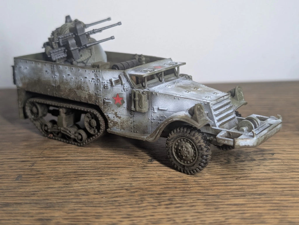 Bolt Action Soviet M16 M17 Lend Lease Halftrack 1/56 28mm Painted Commision