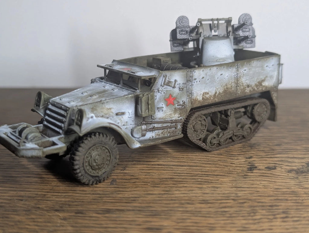 Bolt Action Soviet M16 M17 Lend Lease Halftrack 1/56 28mm Painted Commision
