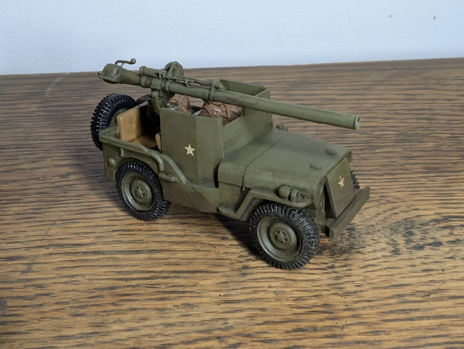 Bolt Action US Armoured Jeep Recoiless Anti Tank Gun 28mm Painted Commission