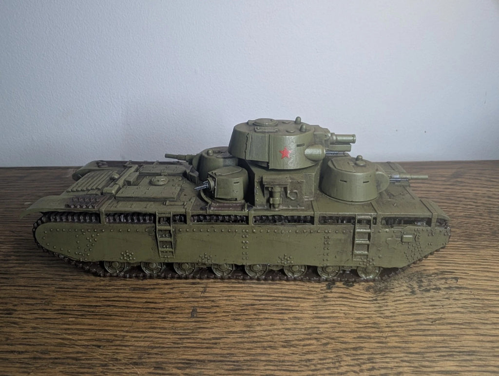 Bolt Action Soviet T-35 Land Battleship 1/56 28mm Painted Commission