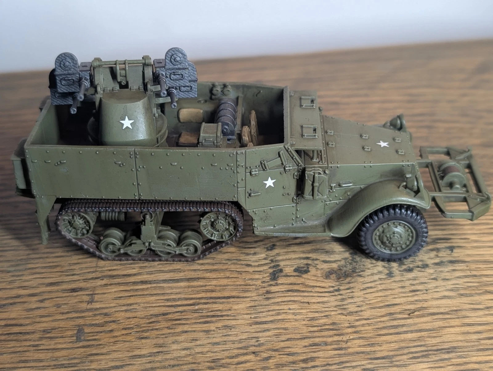 Bolt Action American M16 Halftrack Quad 50. 1/56 28mm Painted Commission