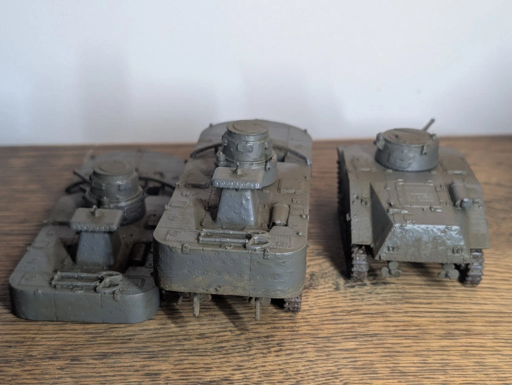 Bolt Action Japanese Type 2 Ka-Mi Amphibious Tanks Set 28mm 1/56 Painted