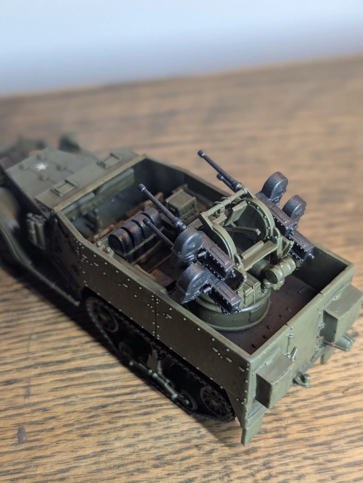 Bolt Action American M16 Halftrack Quad 50. 1/56 28mm Painted Commission