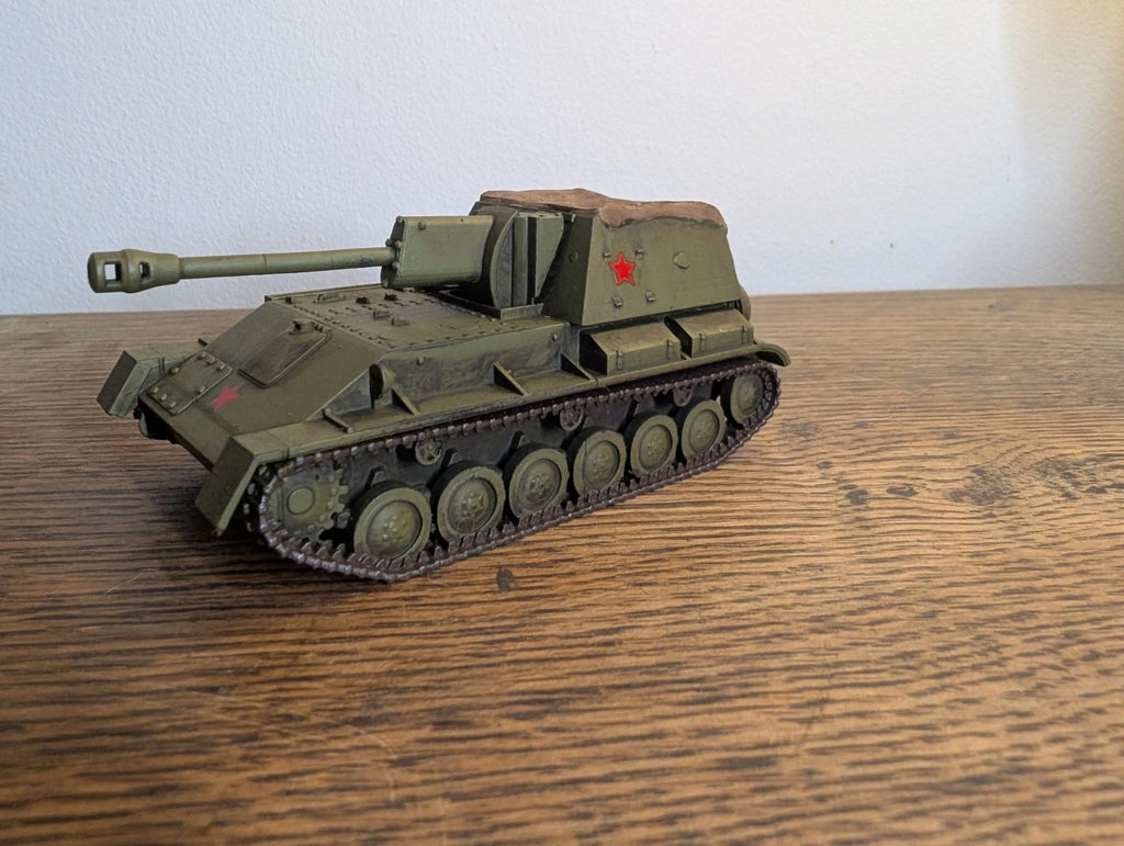 Bolt Action Soviet SU-76 Tank Destroyer closed top 1/56 28mm Painted Commission
