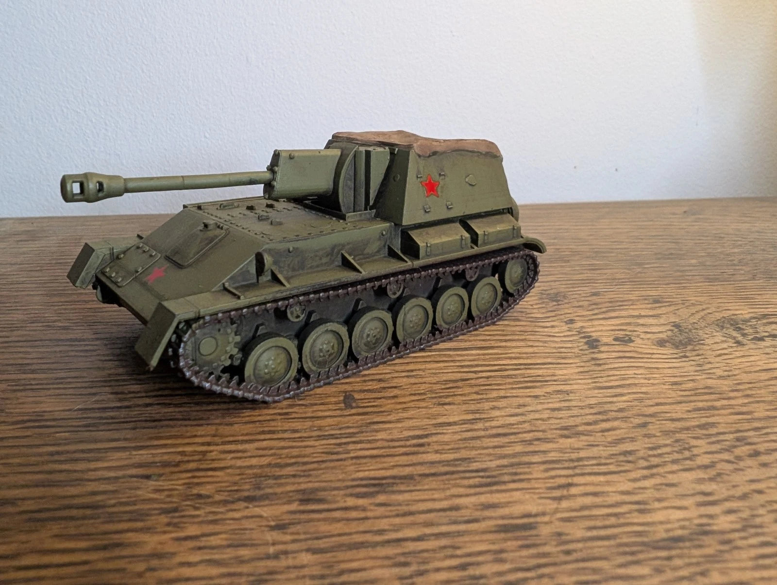 Bolt Action Soviet SU-76 Tank Destroyer closed top 1/56 28mm Painted Commission